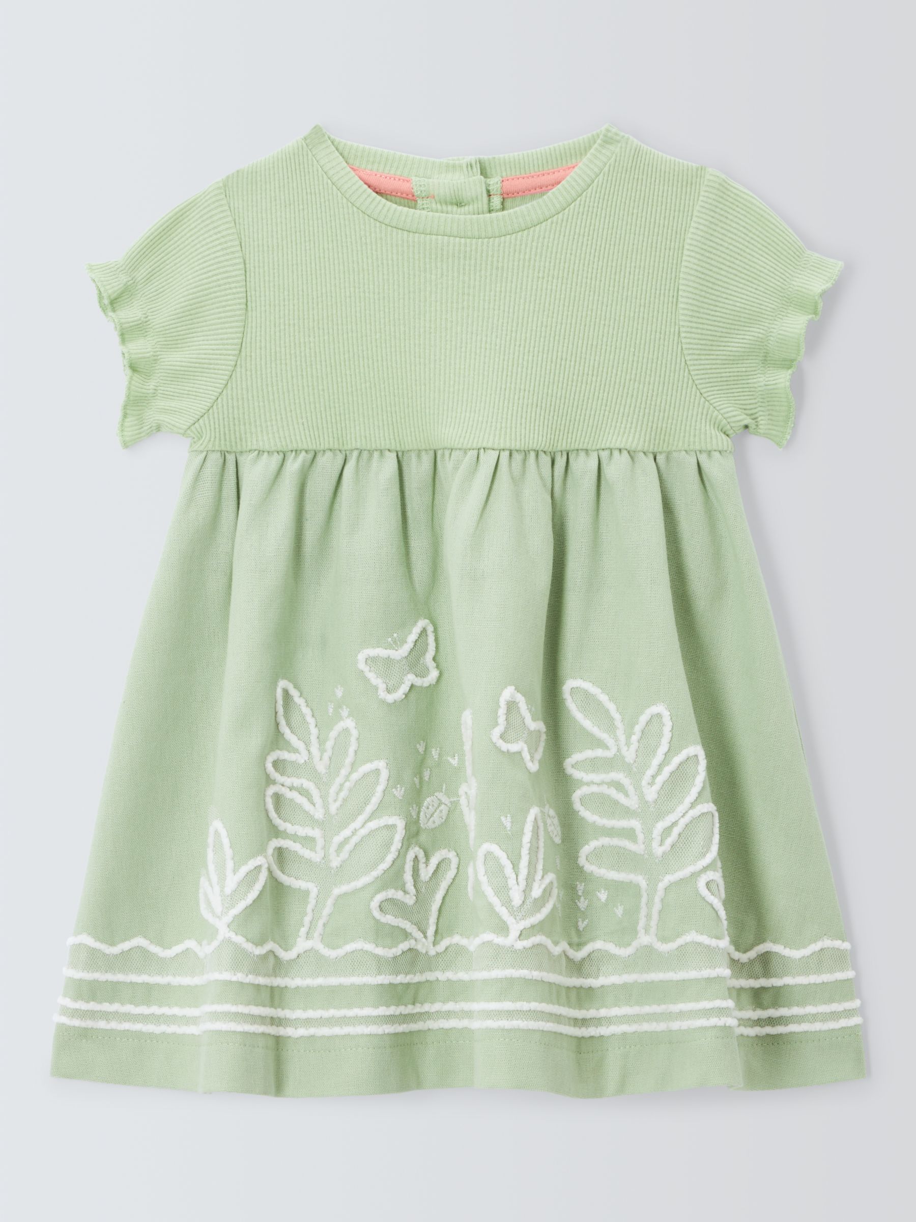 Buy John Lewis Baby Embroidered Floral Half and Half Dress, Multi Online at johnlewis.com