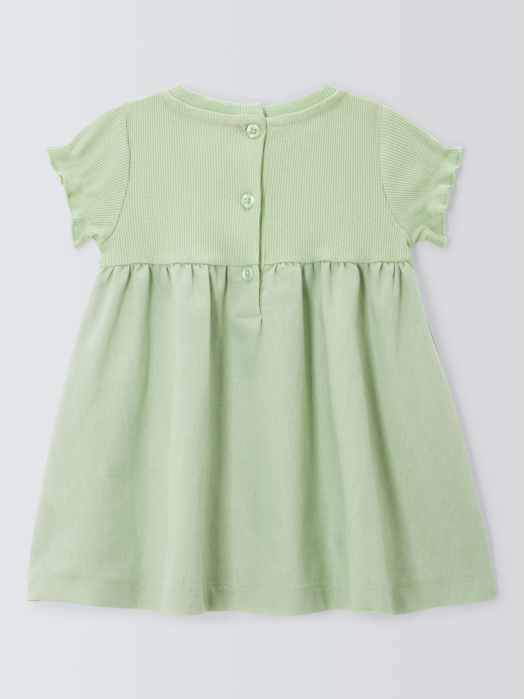 Buy John Lewis Baby Embroidered Floral Half and Half Dress, Multi Online at johnlewis.com