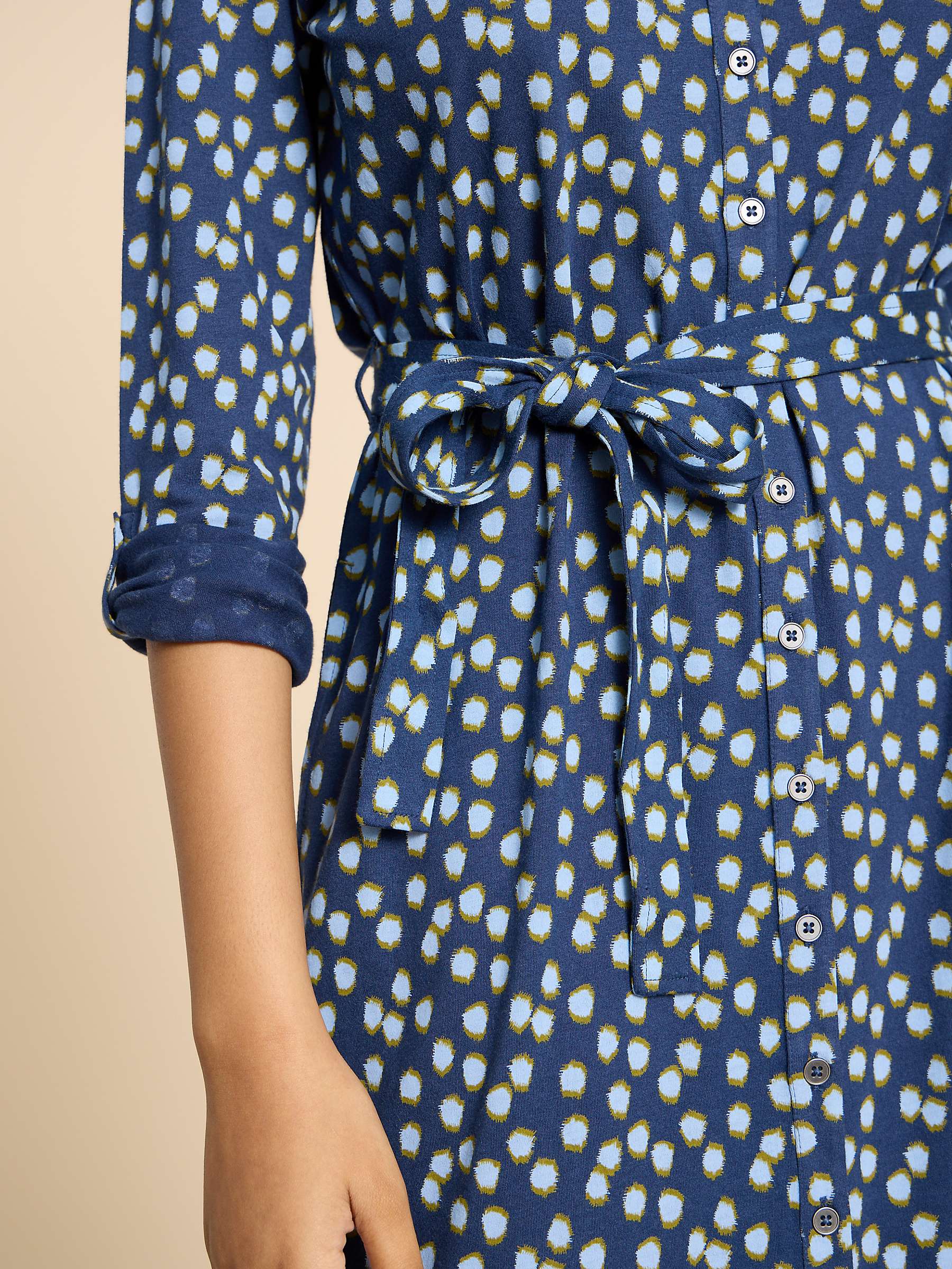 Buy White Stuff  Annie Jersey Shirt Midi Dress, Navy Online at johnlewis.com