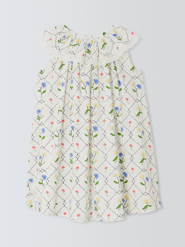 John Lewis Kids' Floral Sleeveless Dress, Gardenia