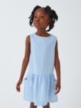 John Lewis Kids' Stripe Woven Dress, Blue