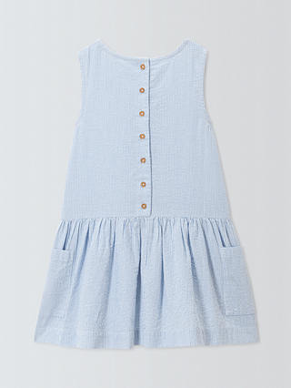 John Lewis Kids' Stripe Woven Dress, Blue