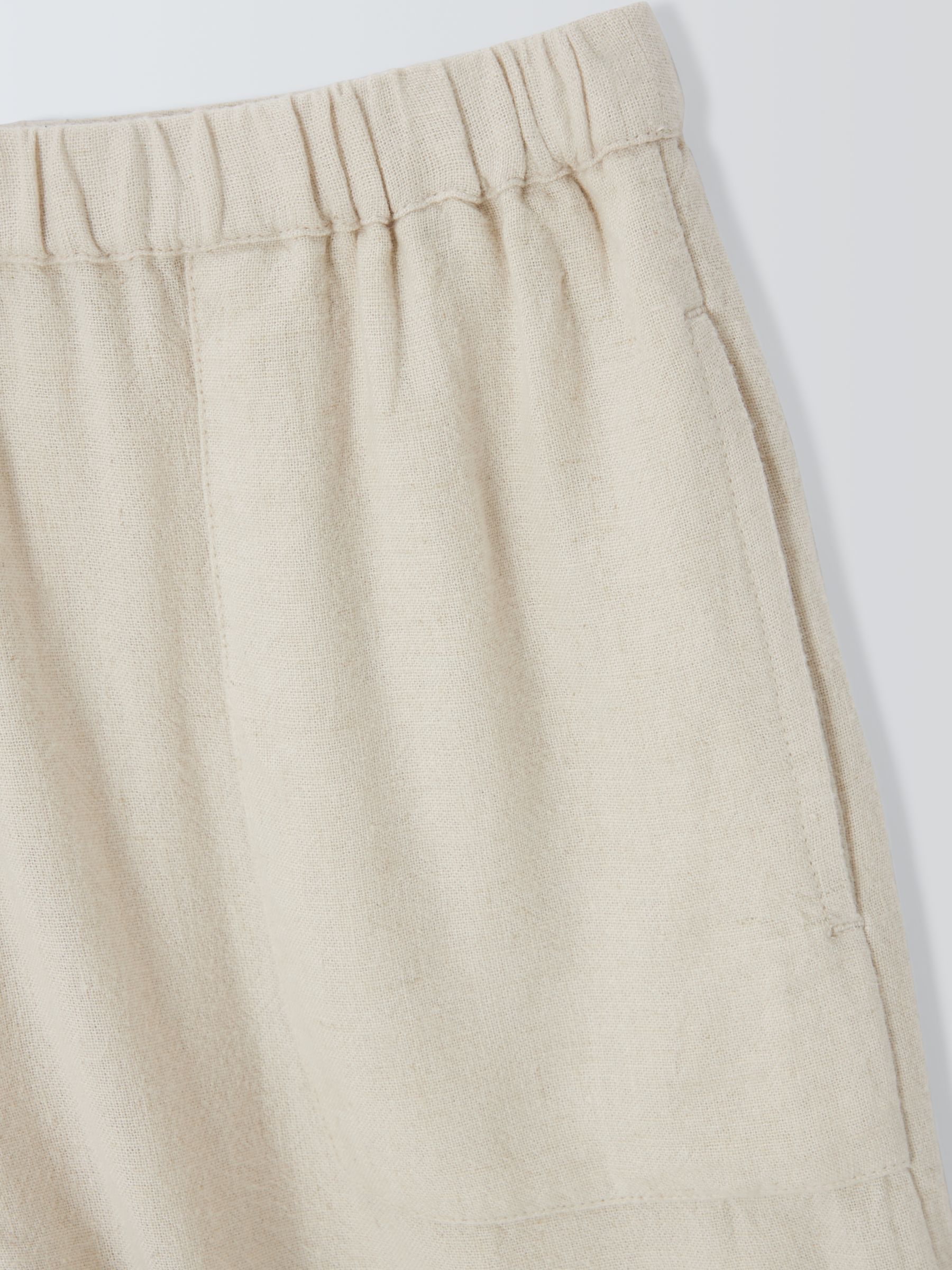 Buy John Lewis Kids' Linen Blend Wide Leg Trousers, Pebble Online at johnlewis.com