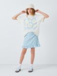 John Lewis Kids' Floral Frill Skirt, Skyway