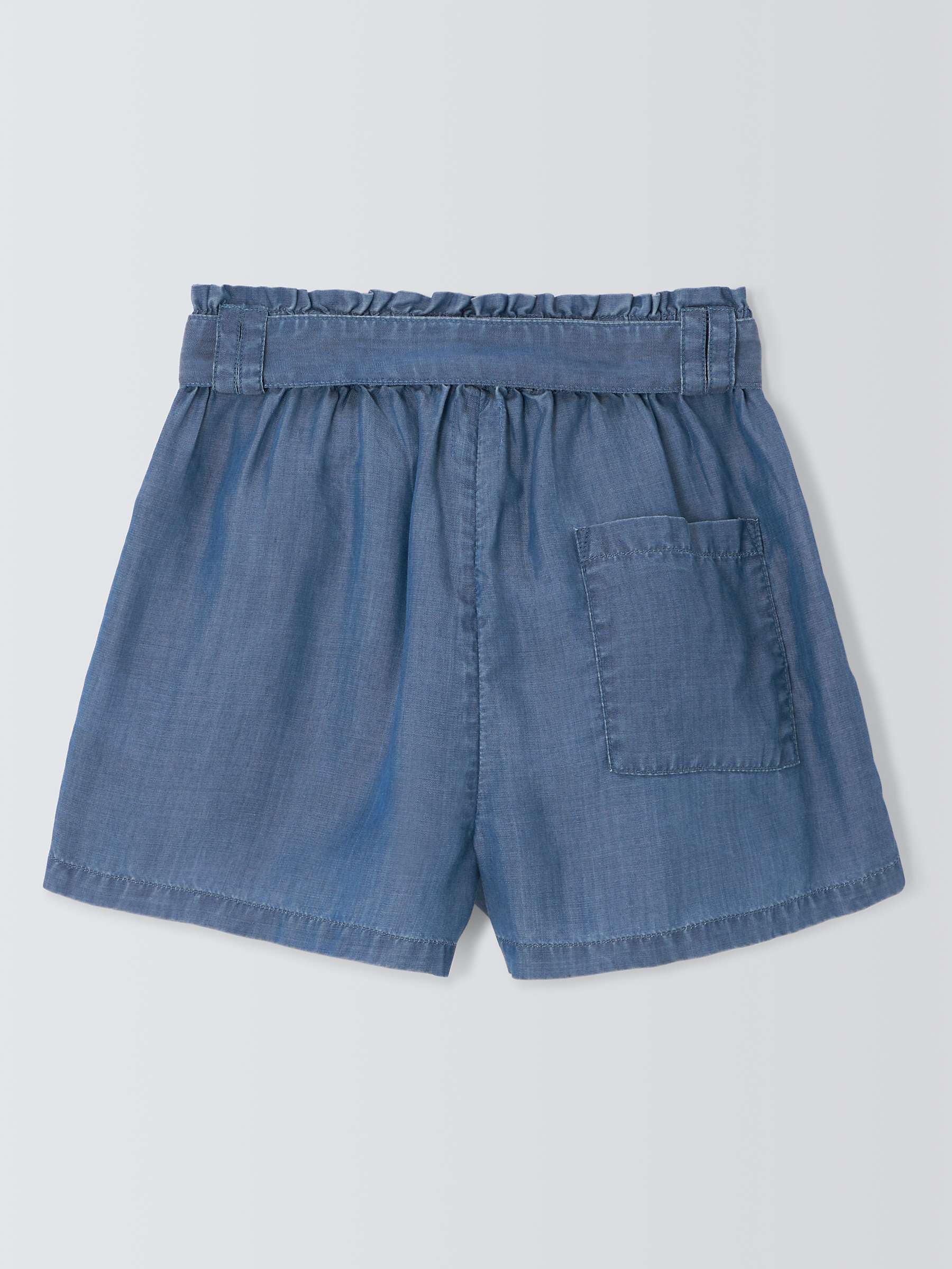 Buy John Lewis Kids' Chambray Tie Waist Shorts, Blue Chambray Online at johnlewis.com