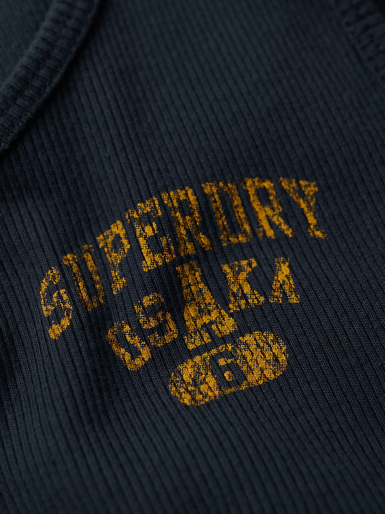 Buy Superdry Athletic Essential Ribbed Vest Top, Blueberry Navy Online at johnlewis.com
