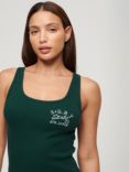 Superdry Athletic Essential Ribbed Vest Top, Green