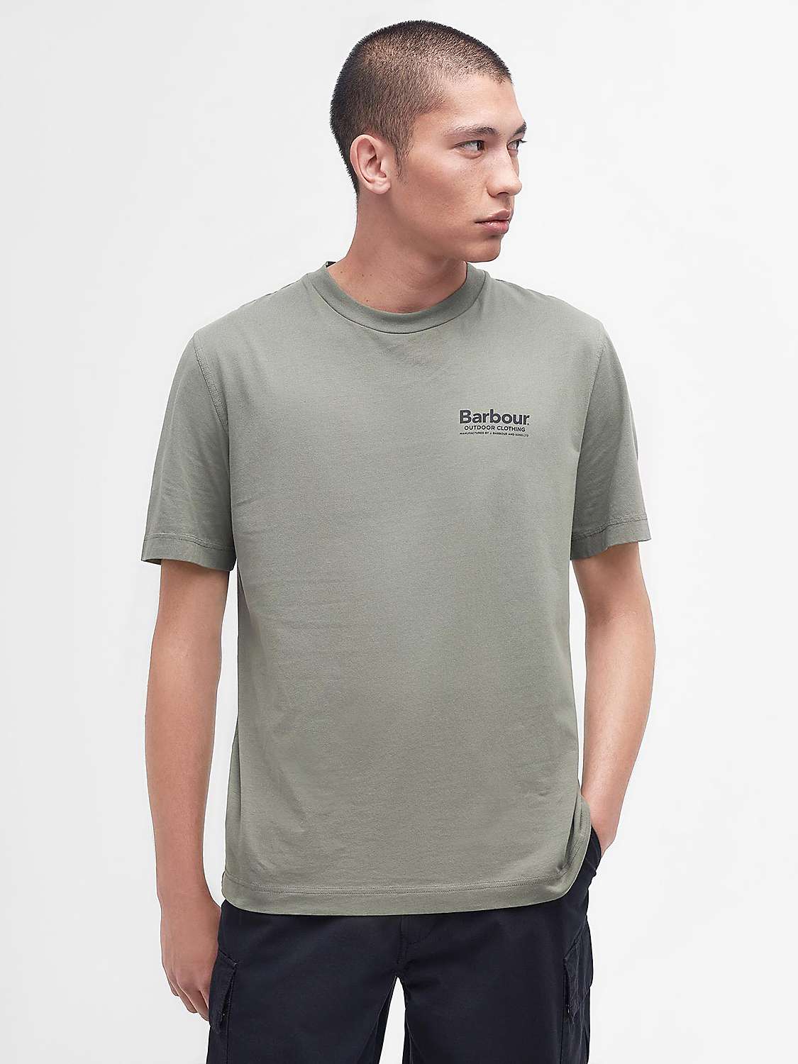 Barbour Catterick T-Shirt, Dusty Olive at John Lewis & Partners