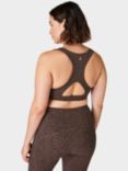 Sweaty Betty Super Soft Reversible Sports Bra, Brown Leopard/Walnut Brown