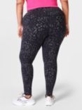 Sweaty Betty Power Reflective Gym Leggings, Black Reflect Leopard Print