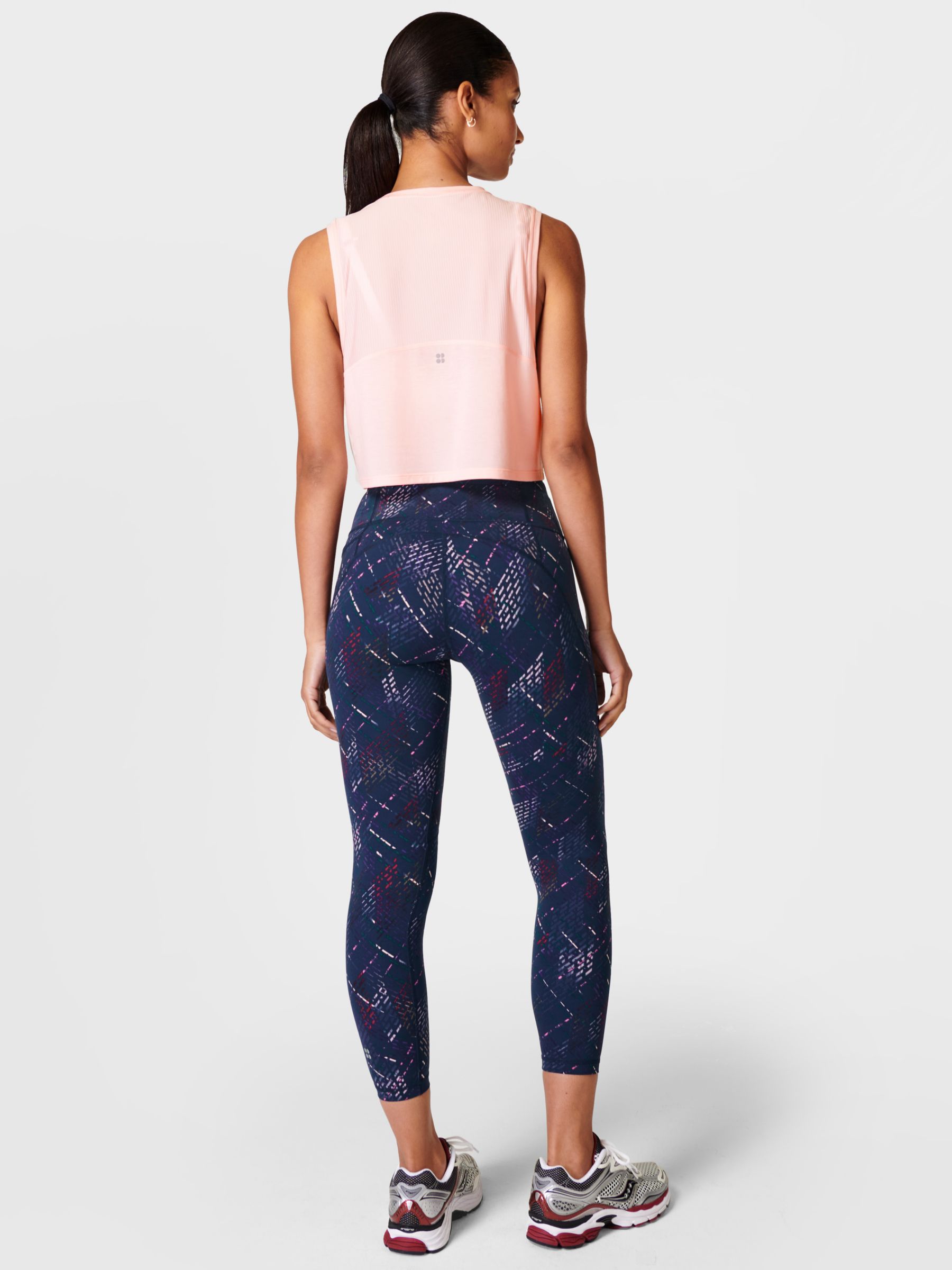Sweaty Betty Power 7/8 Gym Leggings, Blue Deconstructed Check at John Lewis  & Partners