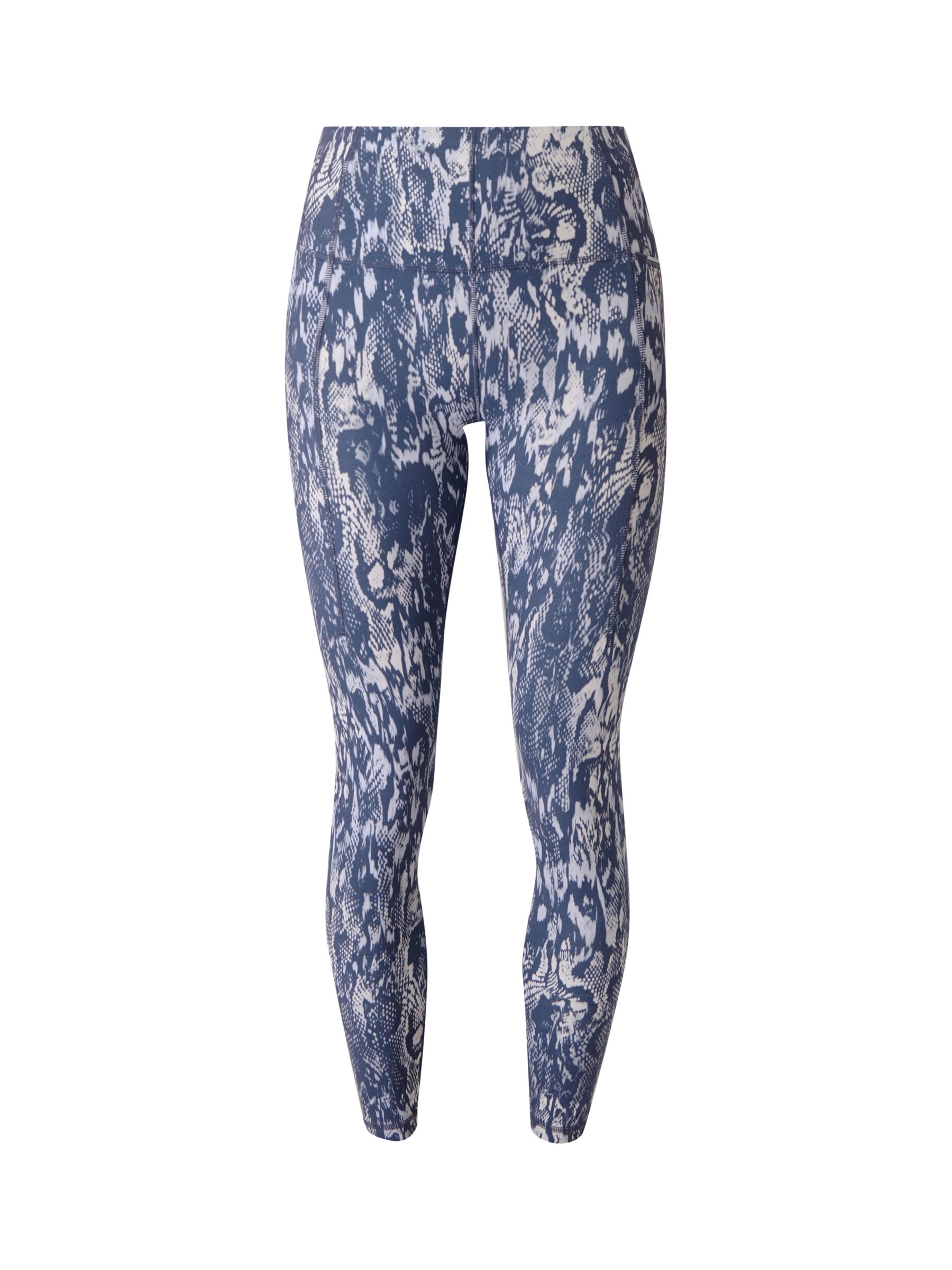 Sweaty Betty Super Soft 7/8 Yoga Leggings, Blue Ripple Snake Print at ...