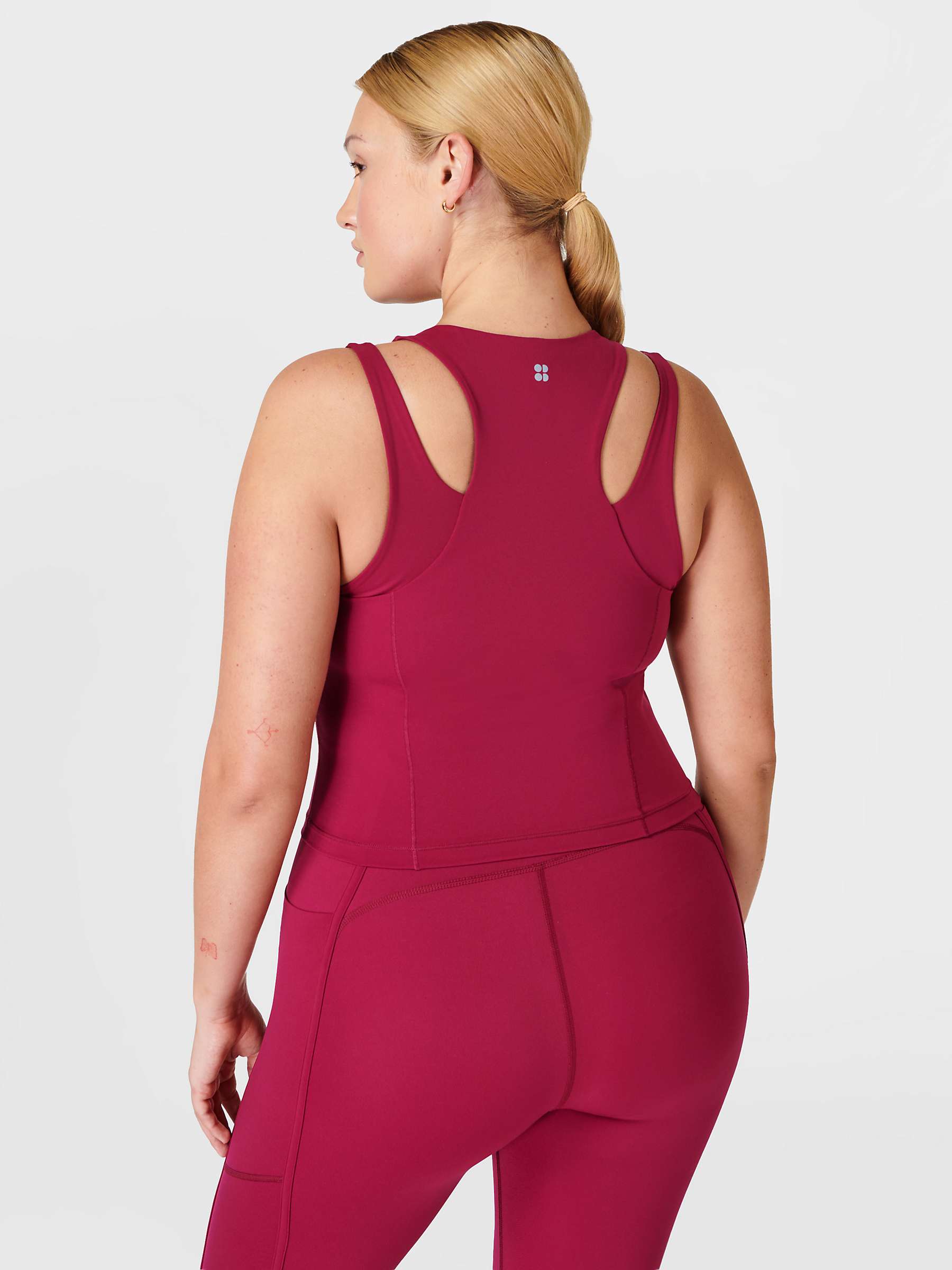 Buy Sweaty Betty Power Contour Workout Tank Top, Vamp Red Online at johnlewis.com