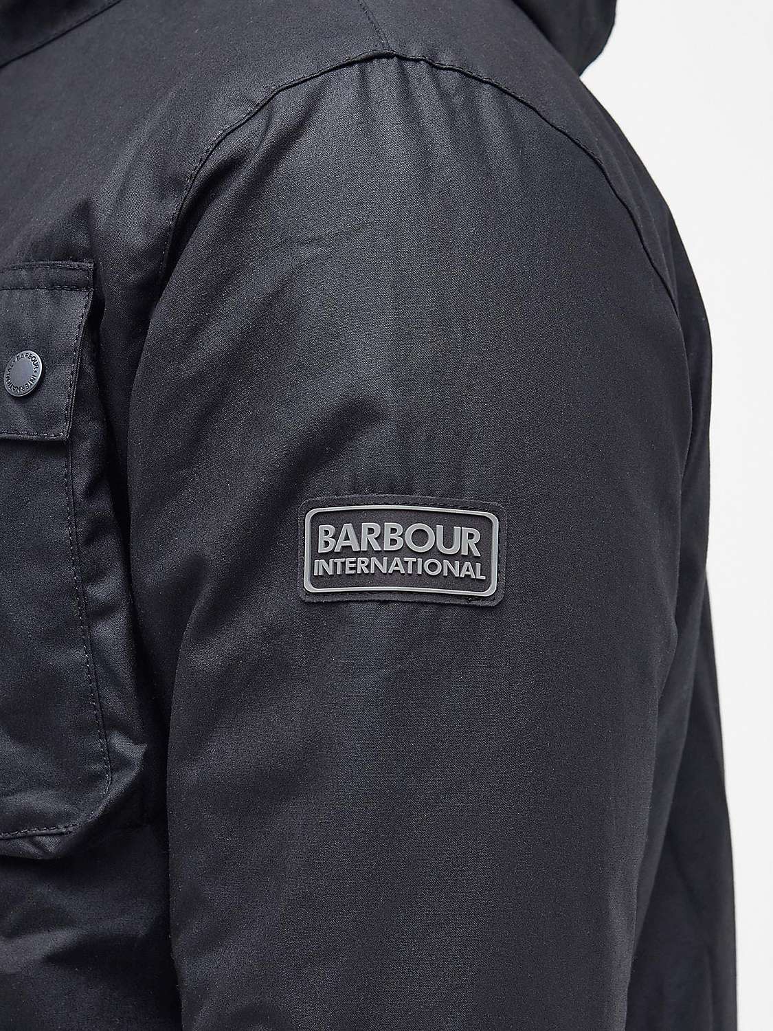 Buy Barbour International Galloway Wax Jacket, Black Online at johnlewis.com