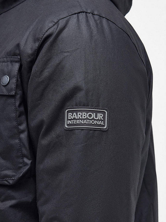 Barbour International Galloway Wax Jacket, Black