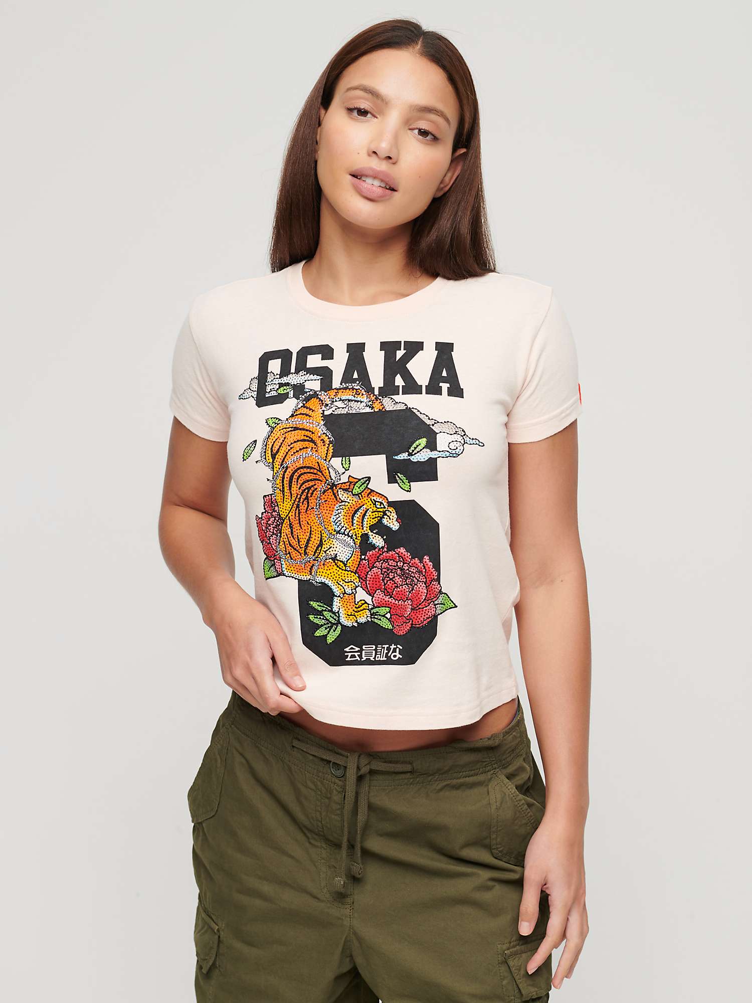 Buy Superdry Osaka 6 Narrative 90's Embellished T-Shirt, Multi Online at johnlewis.com