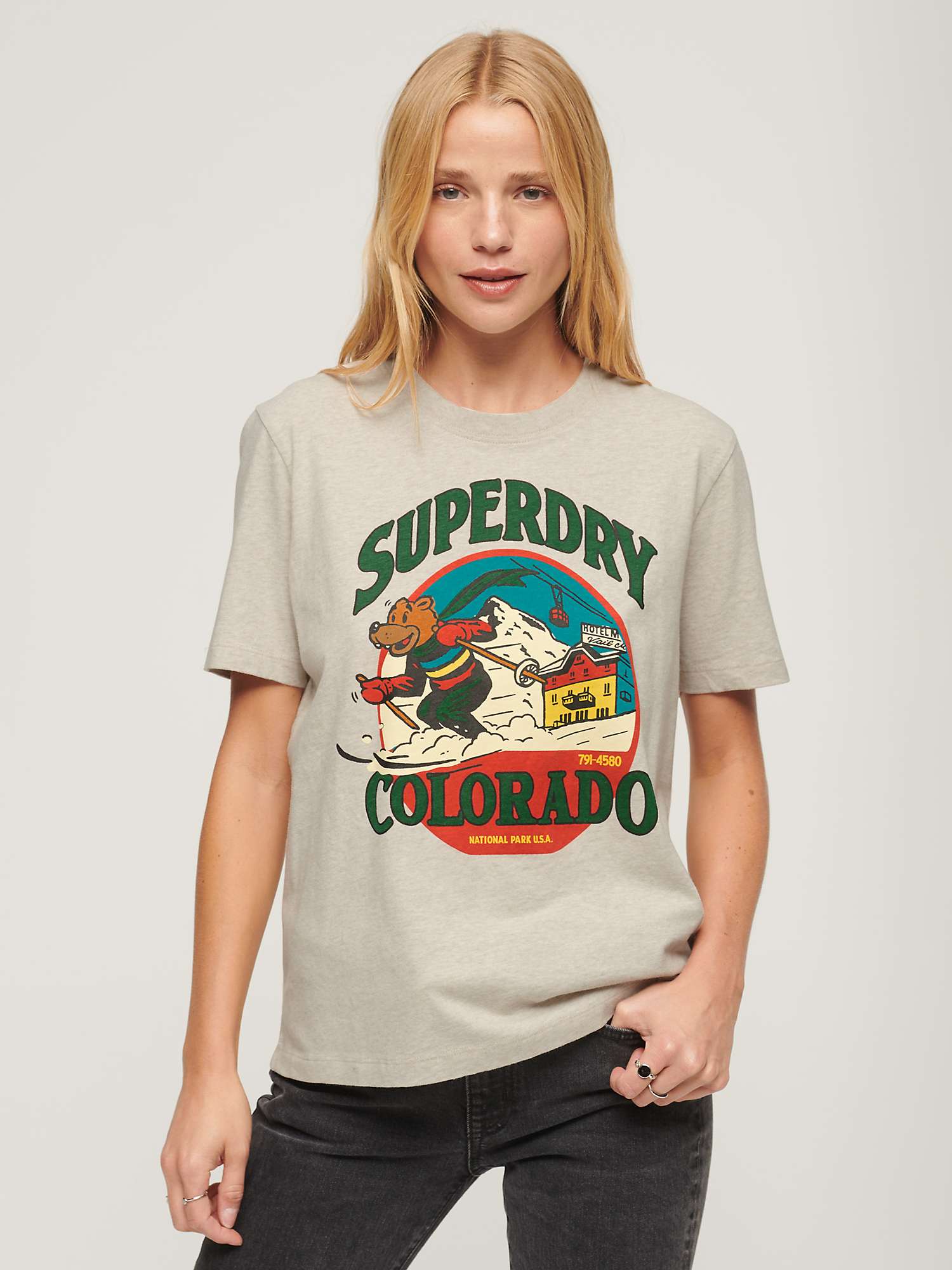 Buy Superdry Travel Postcard Graphic T-Shirt, Multi Online at johnlewis.com