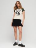 Superdry Roller Disco Glitter Baseball Mini T-Shirt, Multi