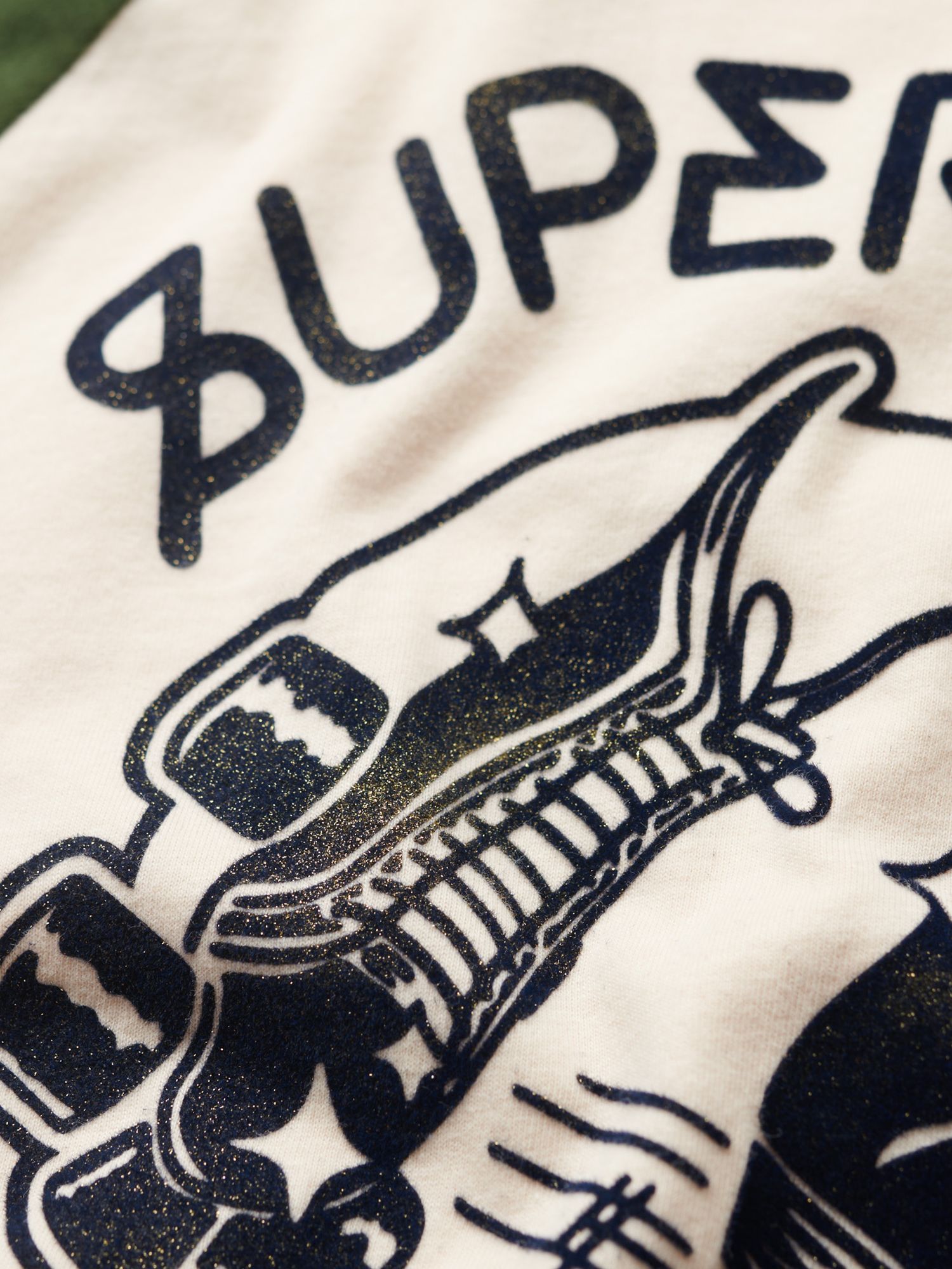 Superdry Roller Disco Glitter Baseball Mini T-Shirt, Multi, 14