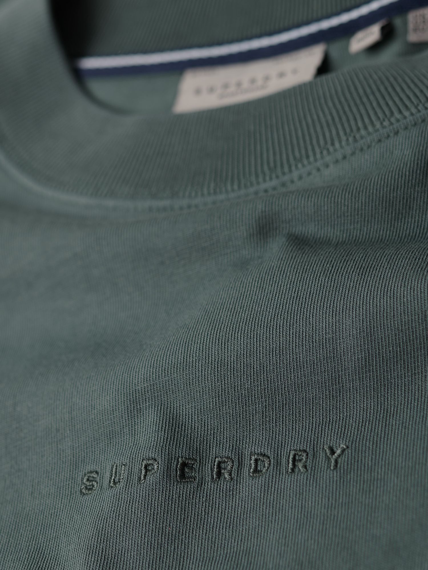 Superdry Micro Logo Embroidered Boxy T-Shirt at John Lewis & Partners