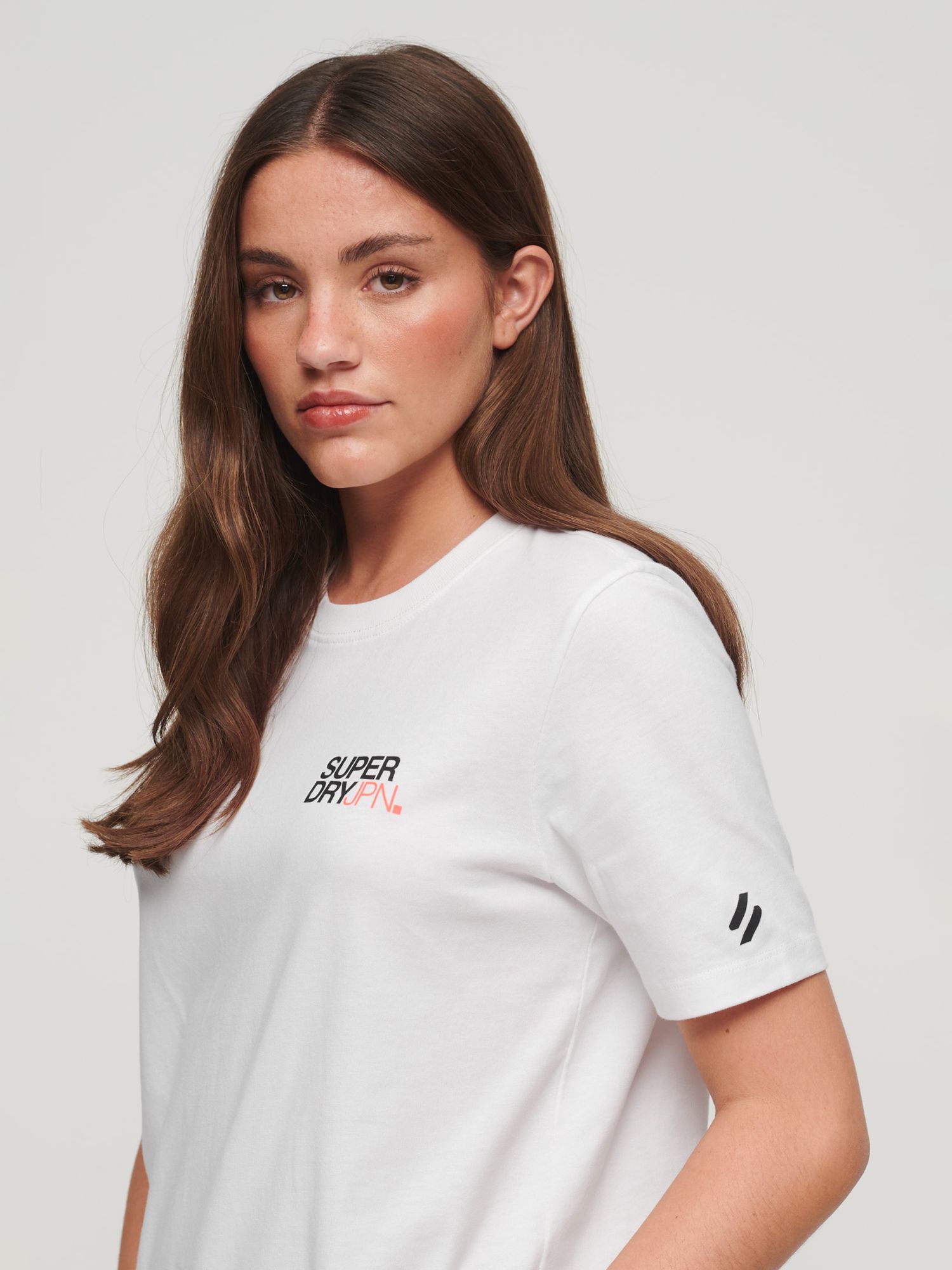 Superdry Sportswear Logo Relaxed T-Shirt, Brilliant White at John Lewis ...