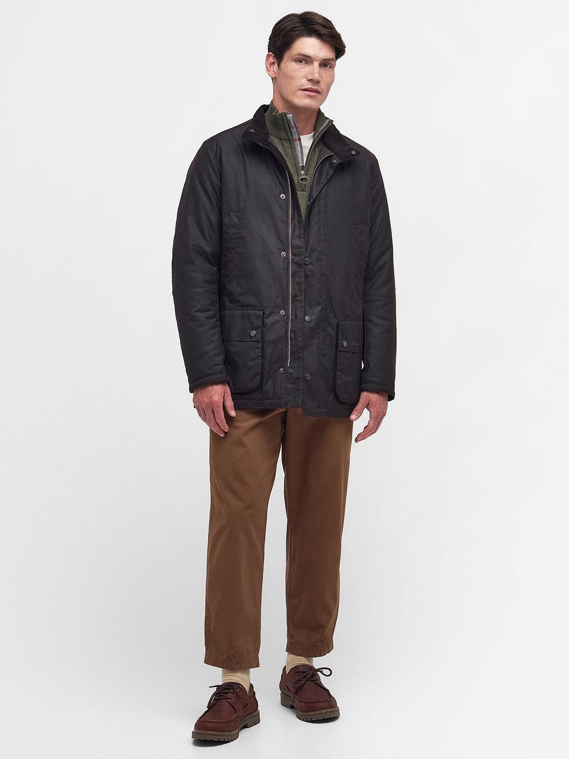 Barbour Bedale Wax Jacket, Rustic at John Lewis & Partners