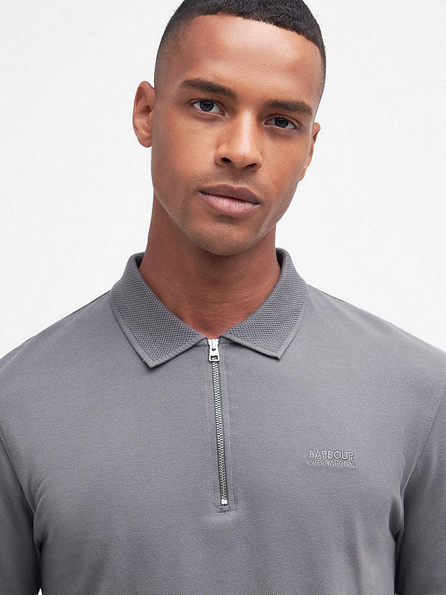Barbour International Heath Polo Shirt, Night Grey