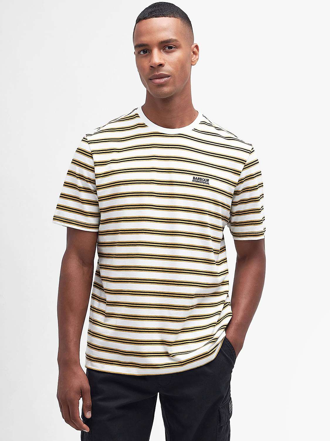 Buy Barbour International Cage T-Shirt, White/Multi Online at johnlewis.com