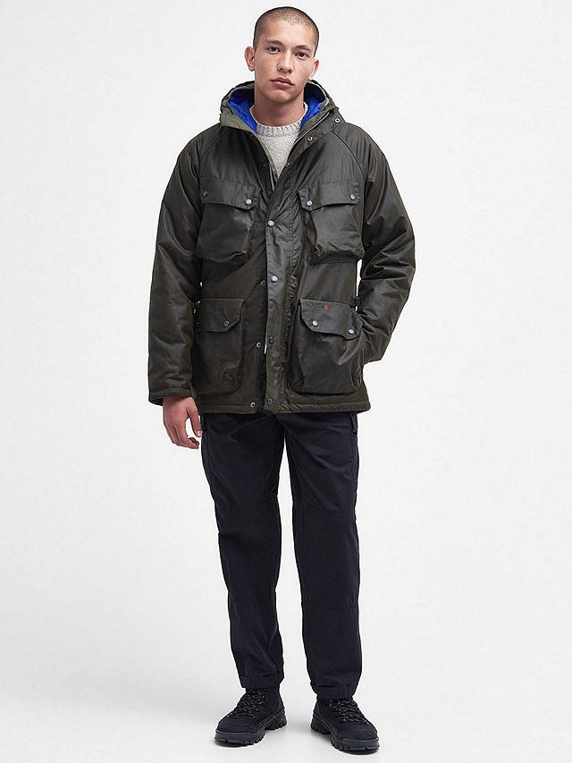 Barbour Valley Hooded Wax Jacket, Archive Olive