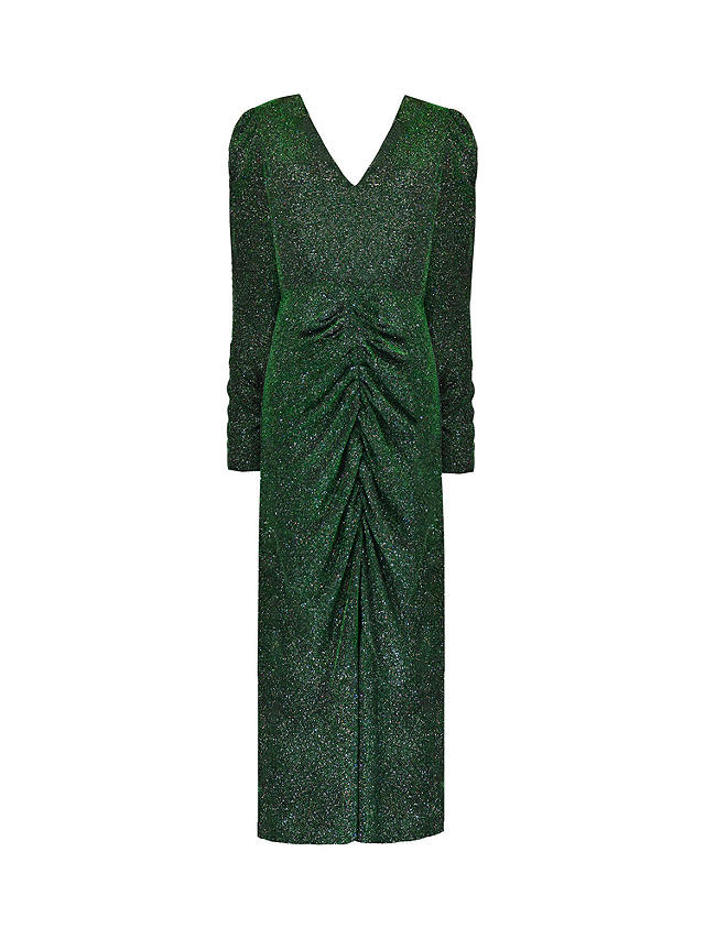 Ro&Zo Super Sparkle Ruch Front Dress, Green