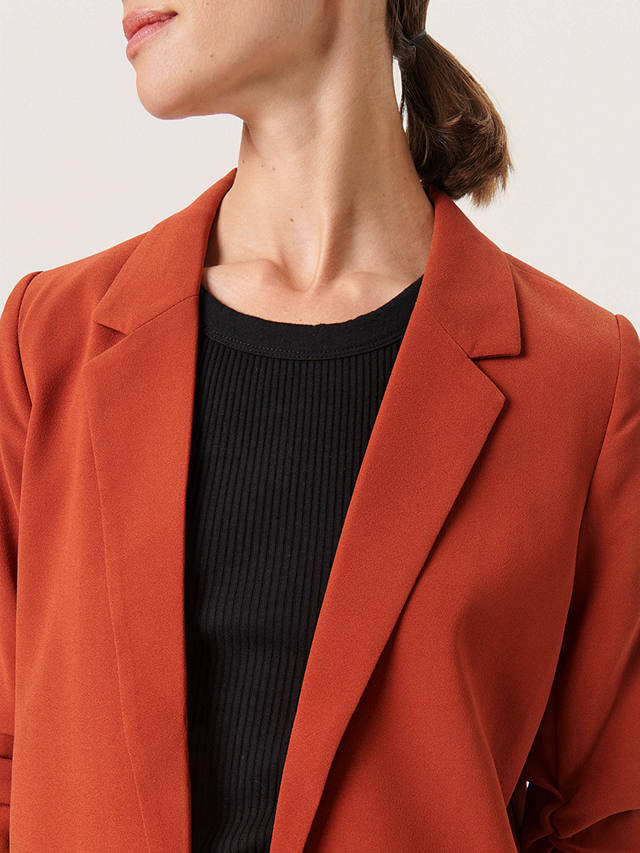 Soaked In Luxury Shirley 3/4 Sleeve Blazer, Picante