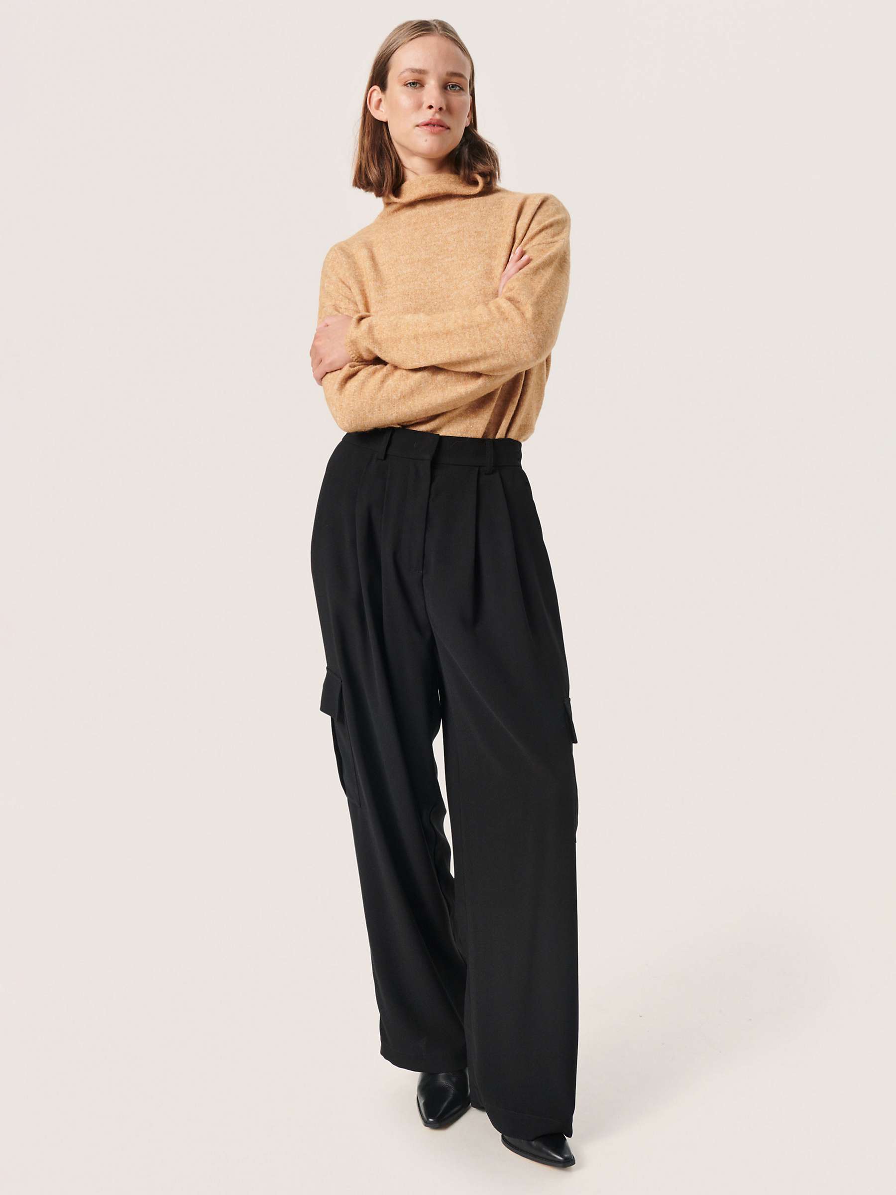 Buy Soaked In Luxury Shirley Tailored Trousers, Black Online at johnlewis.com