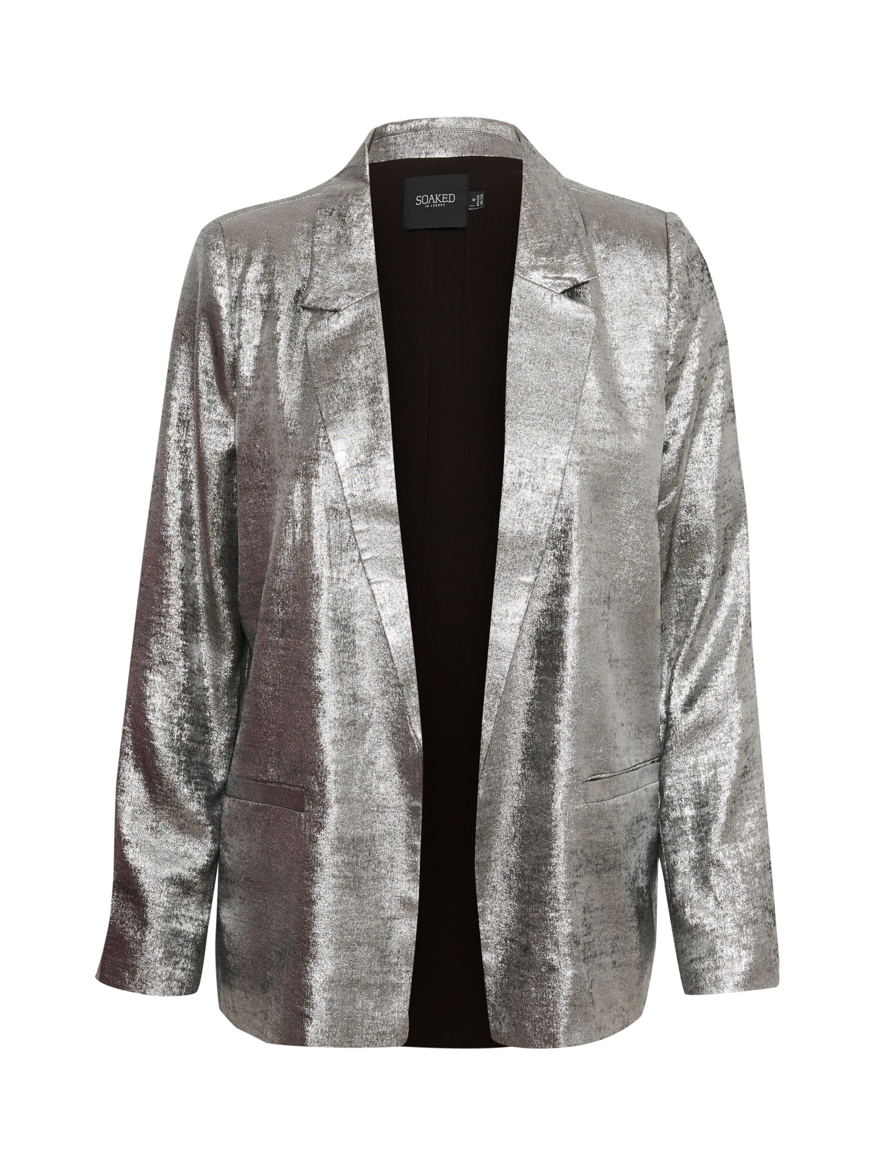 Buy Soaked In Luxury Ronya Blazer, Silver Foil Online at johnlewis.com