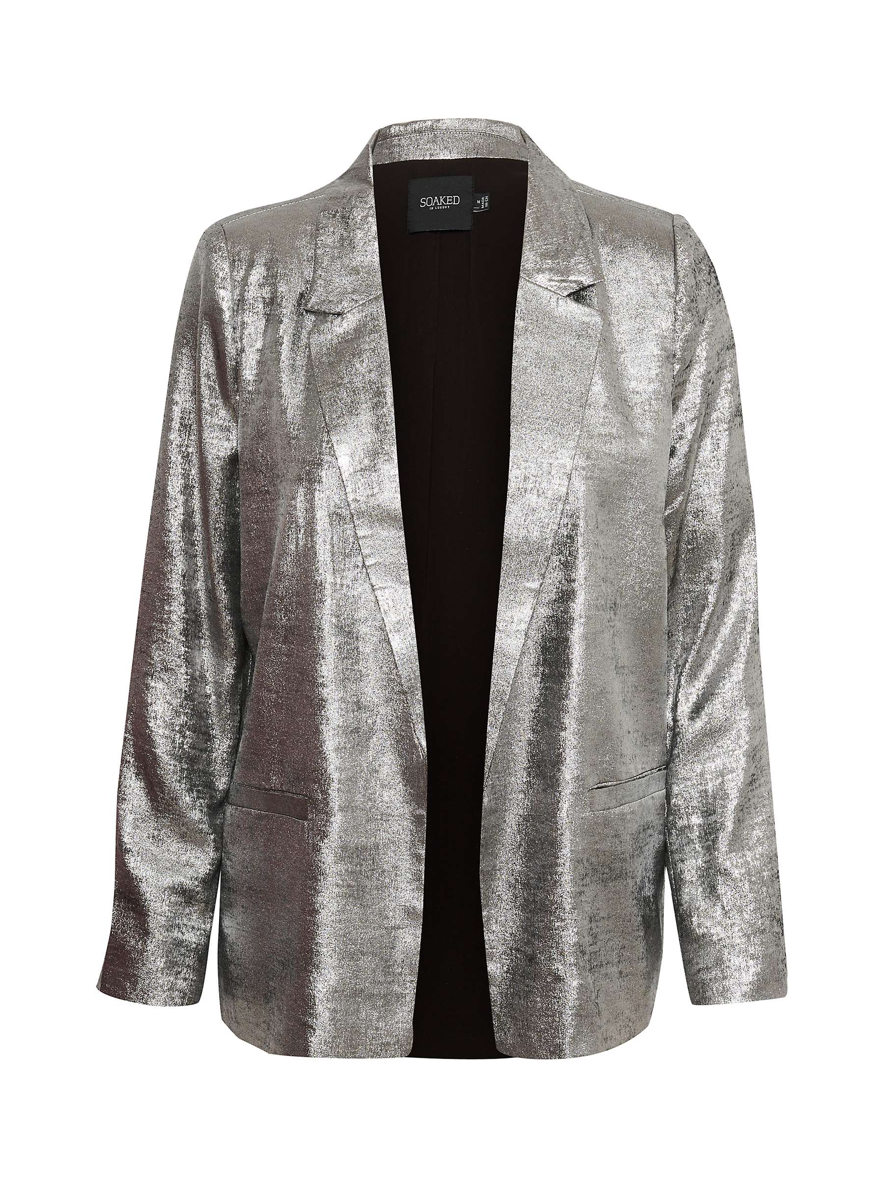 Buy Soaked In Luxury Ronya Blazer, Silver Foil Online at johnlewis.com