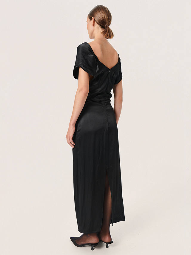 Soaked In Luxury Seleena Short Sleeve Maxi Dress, Black
