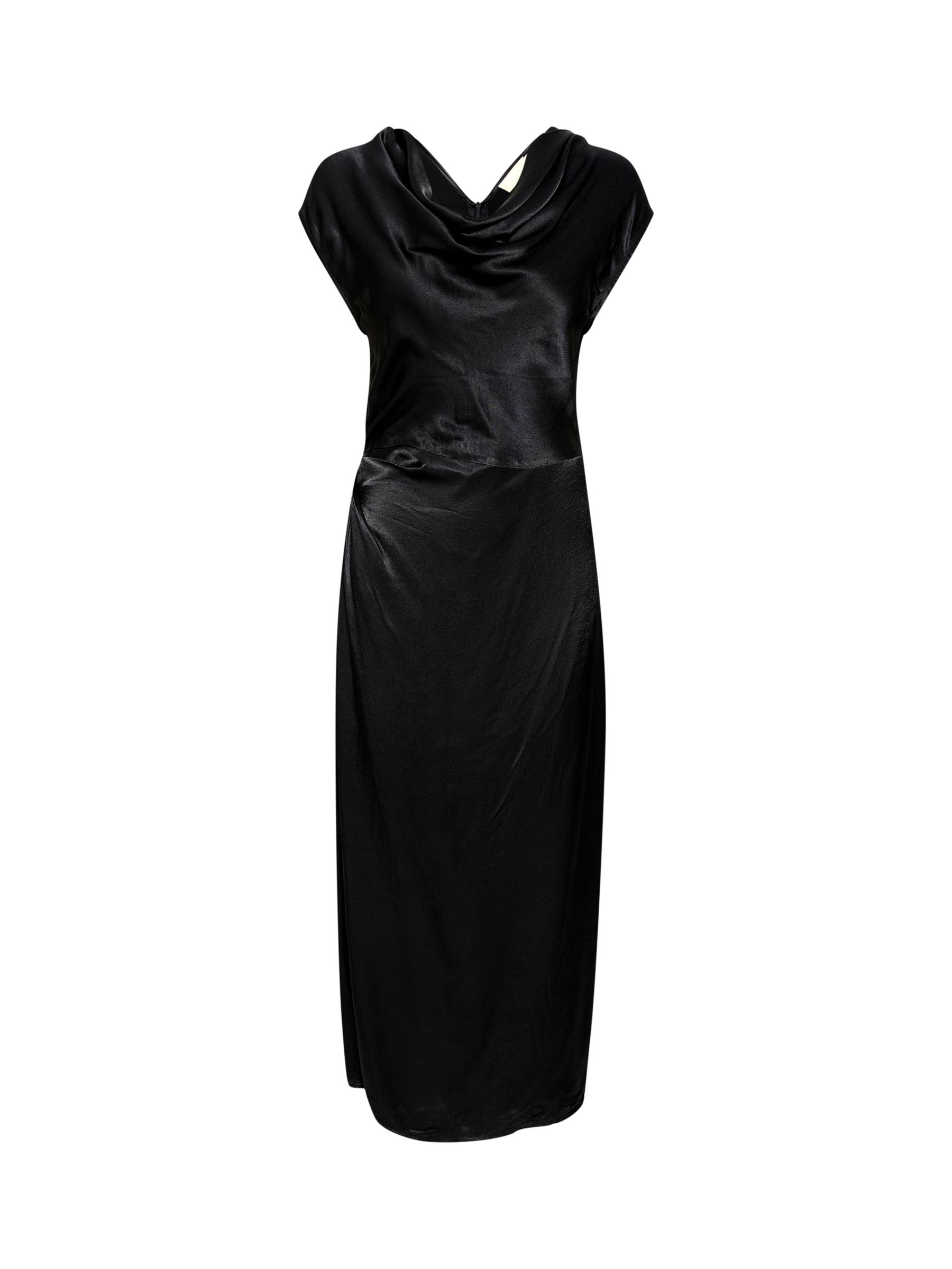 Soaked In Luxury Seleena Short Sleeve Maxi Dress, Black at John Lewis ...