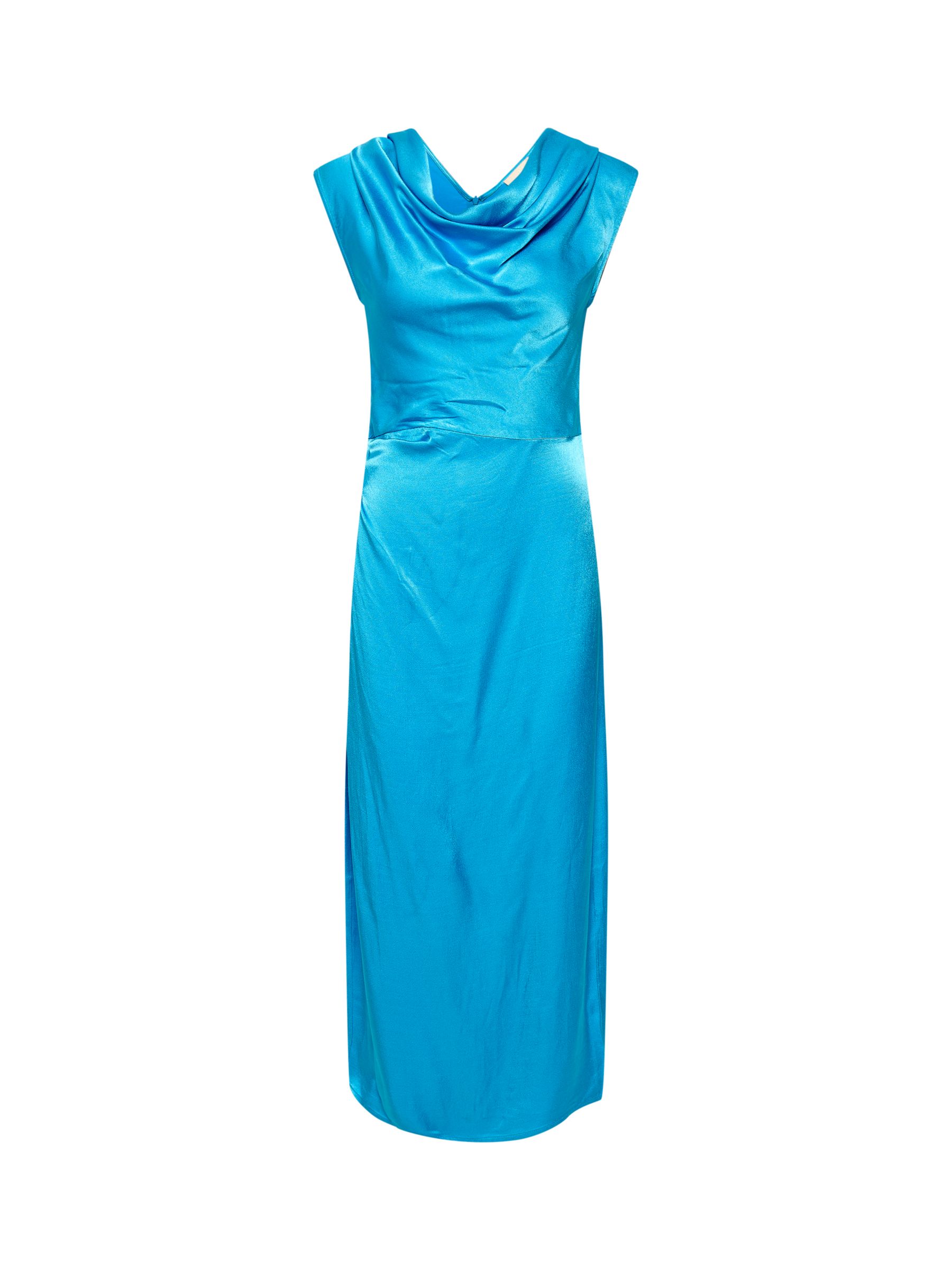 Soaked In Luxury Seleena Short Sleeve Maxi Dress, Malibu Blue at John ...