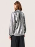 Soaked In Luxury Ronya Blouse, Silver Foil