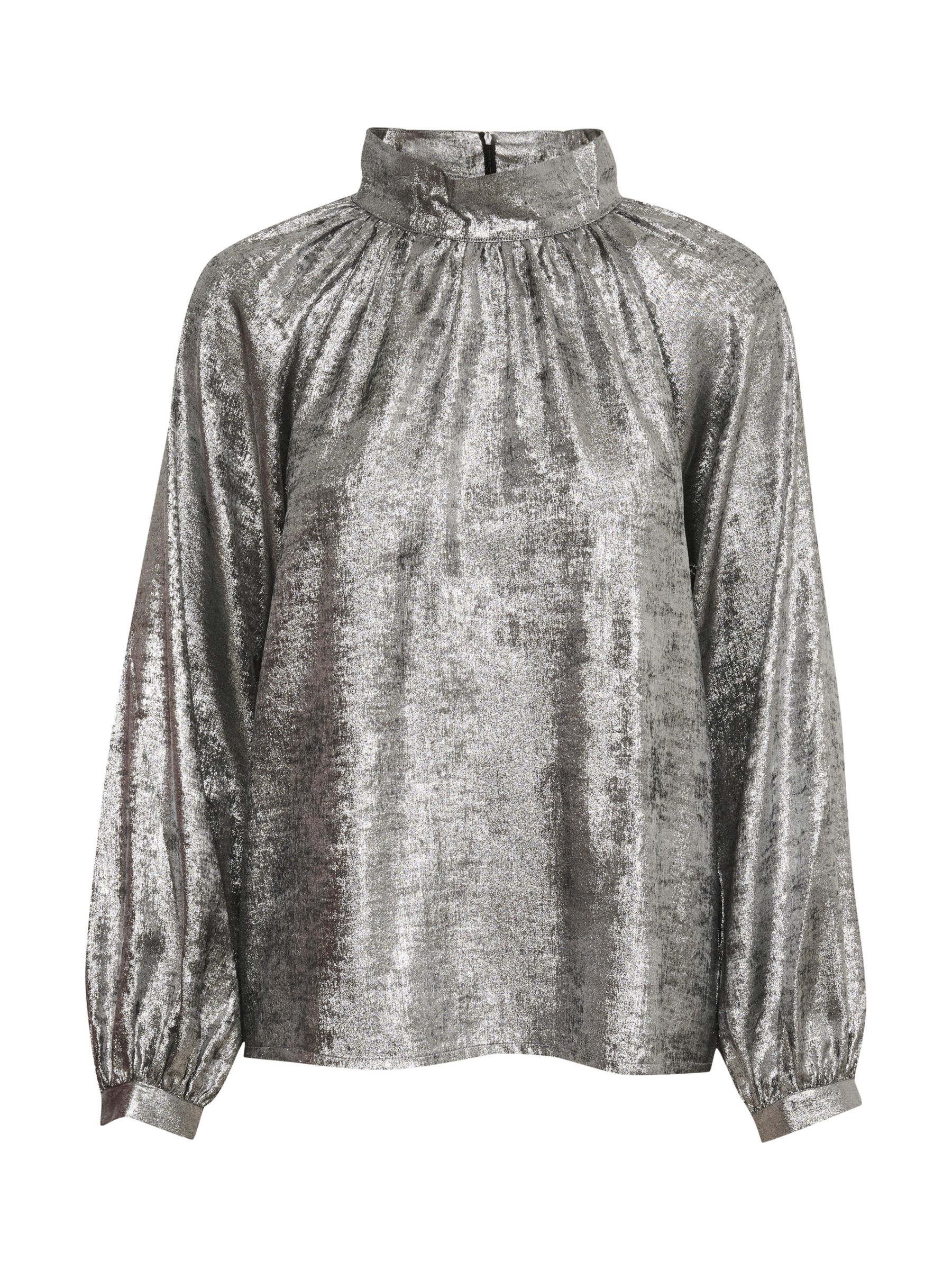 Buy Soaked In Luxury Ronya Blouse, Silver Foil Online at johnlewis.com