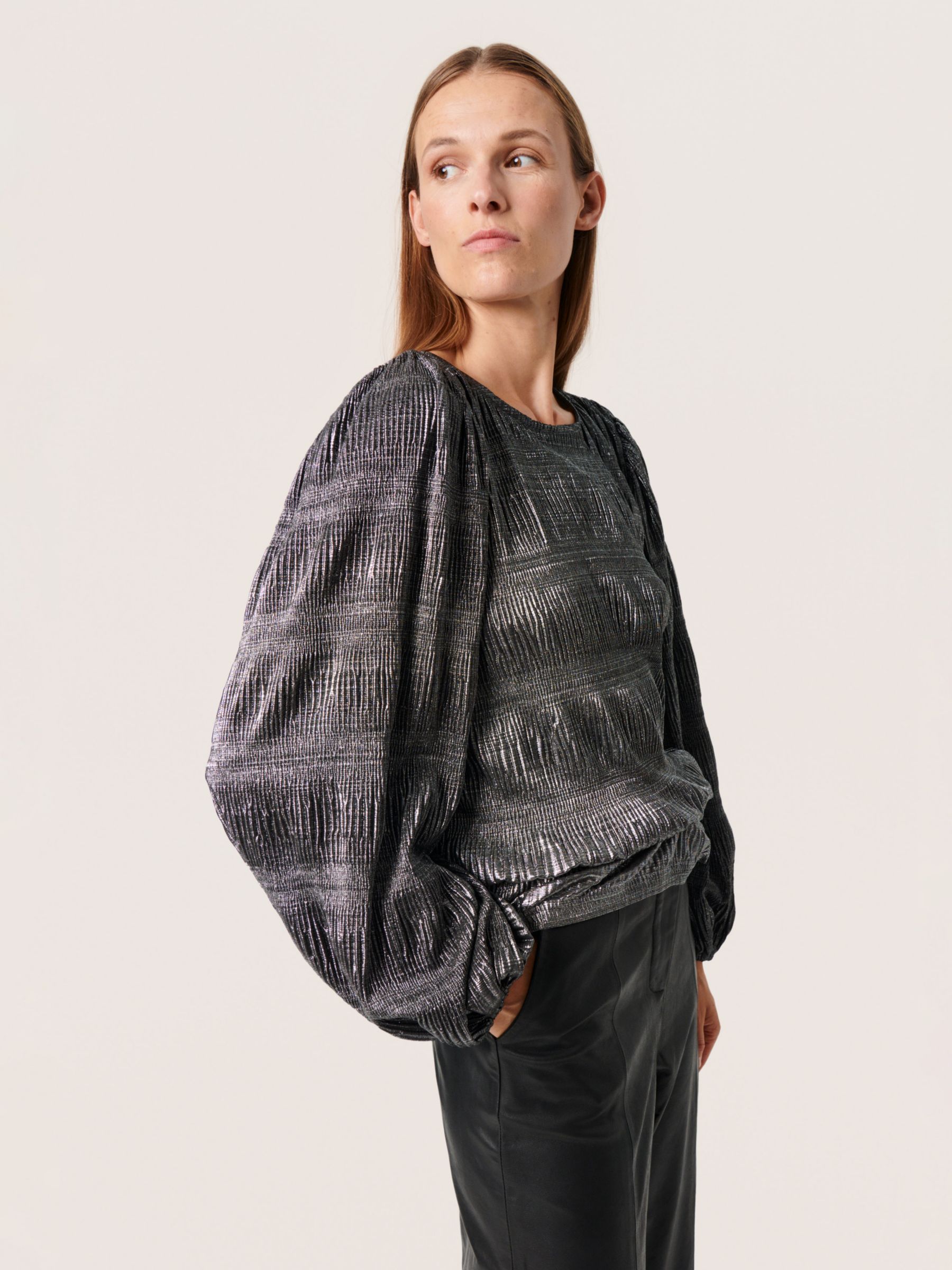 Buy Soaked In Luxury Gemma Blouse, Silver Online at johnlewis.com