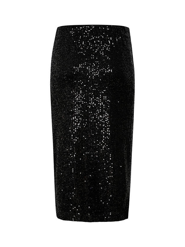 Soaked In Luxury Suse Sequin Midi Pencil Skirt, Black