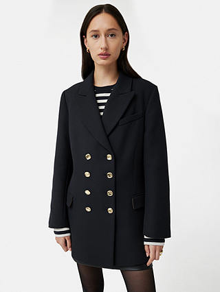 Jigsaw Military Wool Blend Jacket, Navy