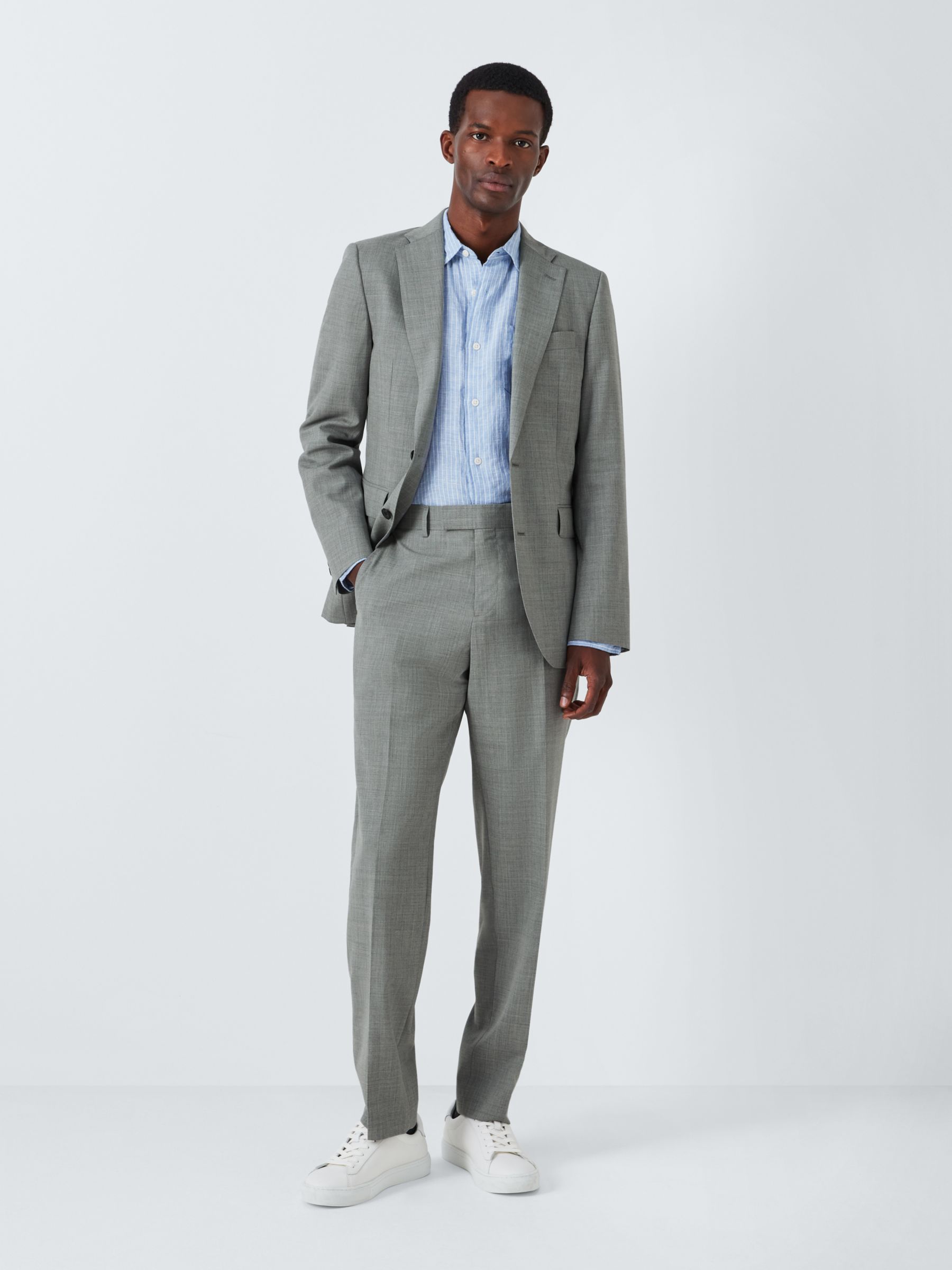 Buy John Lewis Hanford Regular Fit Trousers, Light Grey Online at johnlewis.com