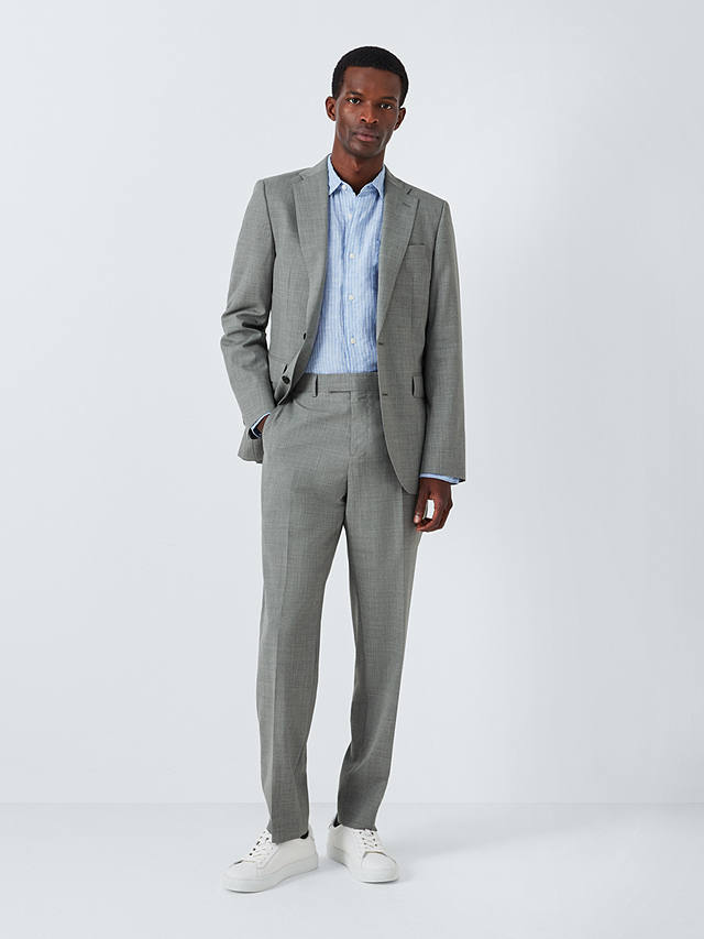 John Lewis Hanford Regular Fit Trousers, Light Grey