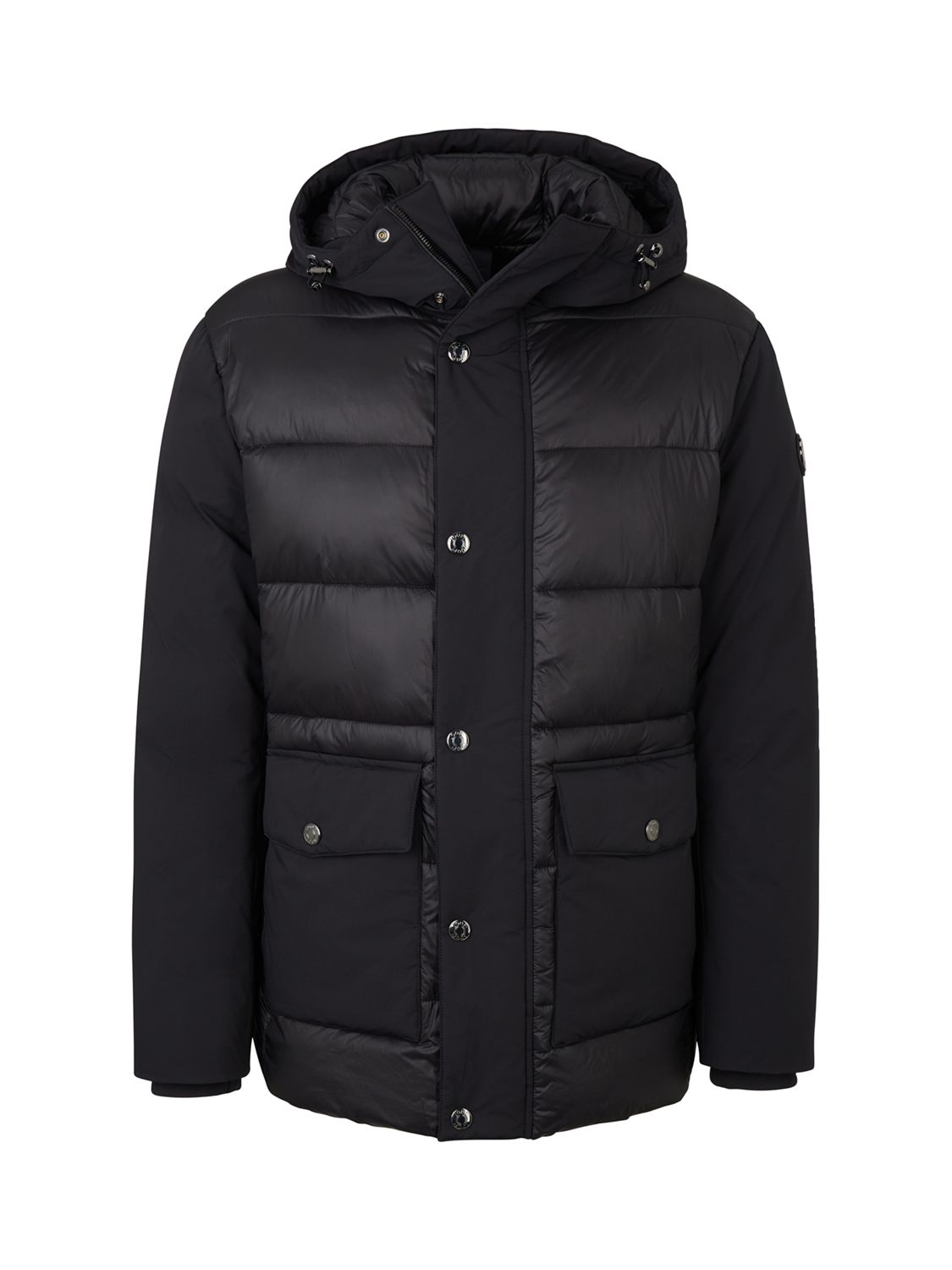 JOOP! Quilted Hooded Winter Jacket, Black at John Lewis & Partners