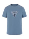 GUESS Geo Triangle Cotton Blend T-Shirt, Honest Blue