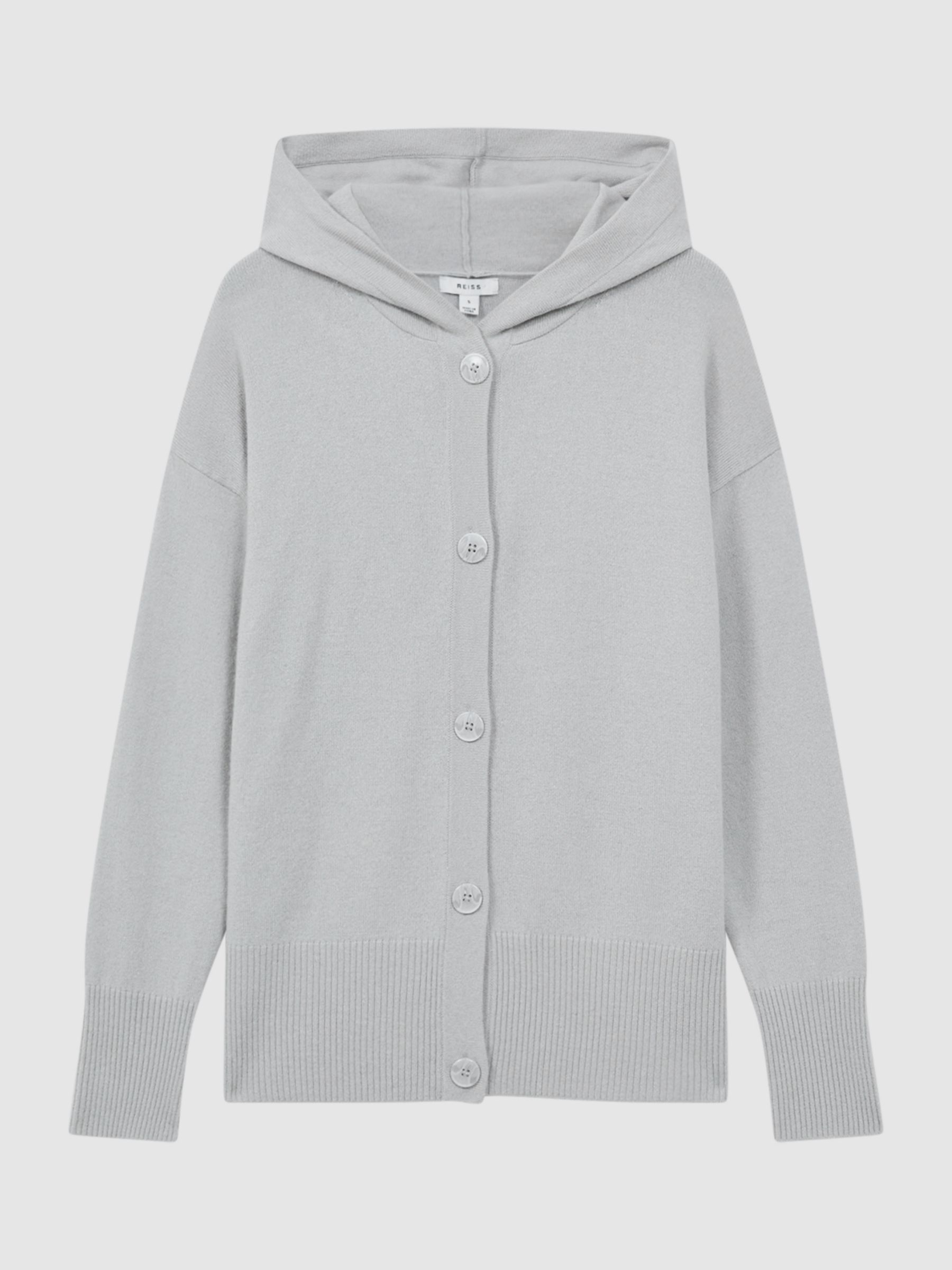 Buy Reiss Evie Wool Cashmere Blend Hooded Cardigan Online at johnlewis.com