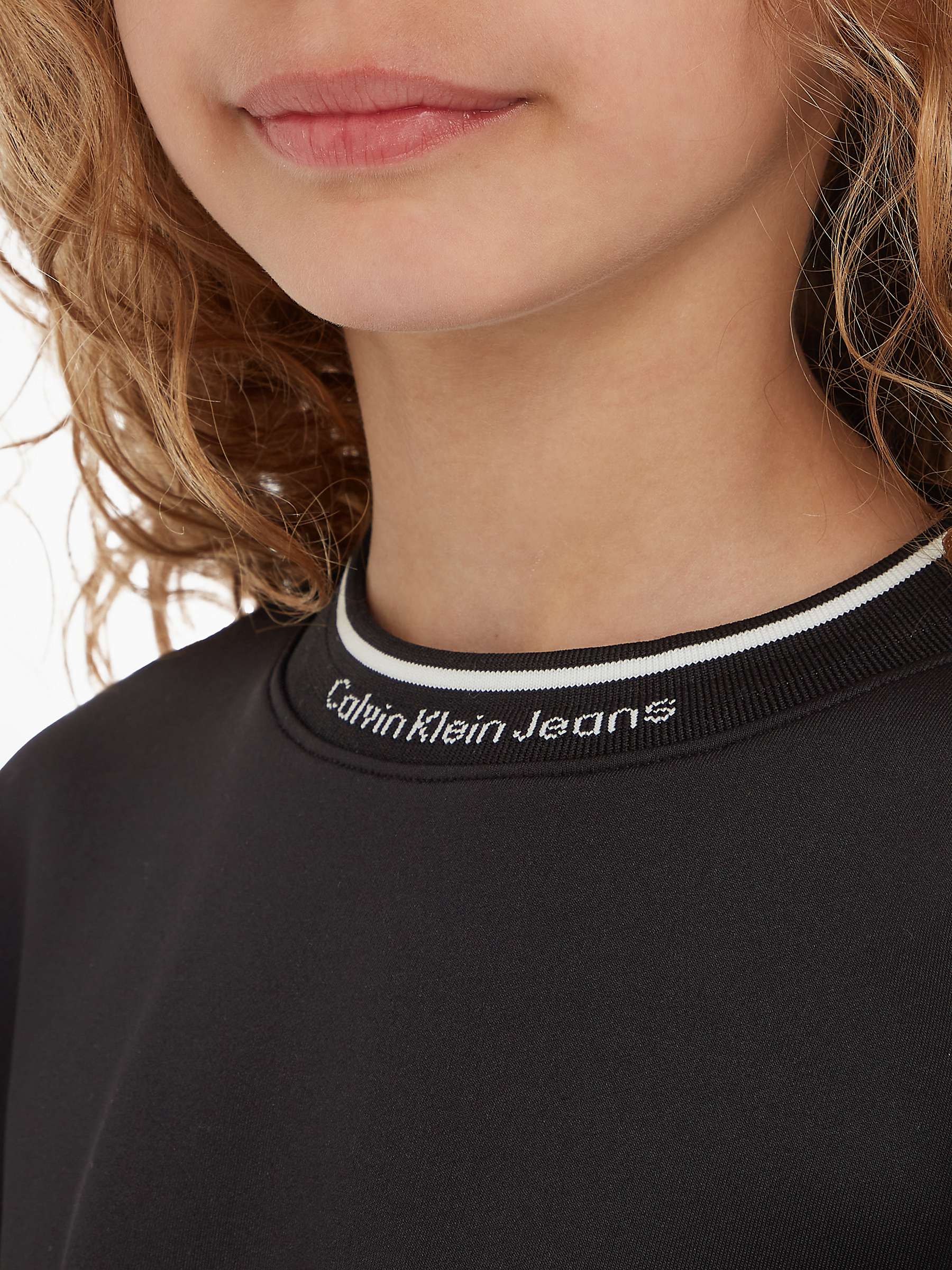 Buy Calvin Klein Kids' Shine Logo Tape Dress, Ck Black Online at johnlewis.com