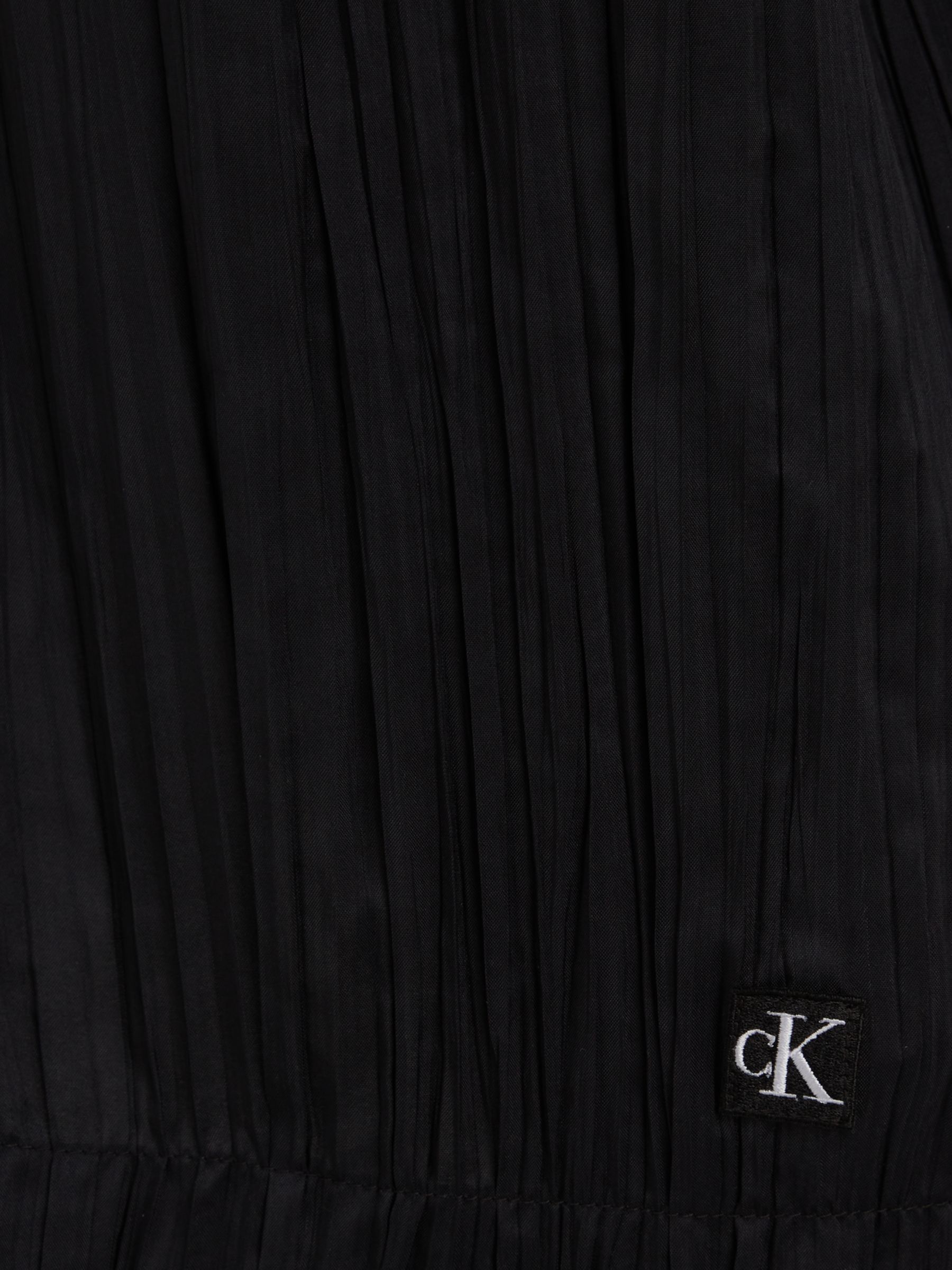 Calvin Klein Kids' Festive Plisse Dress, Ck Black, 10 years
