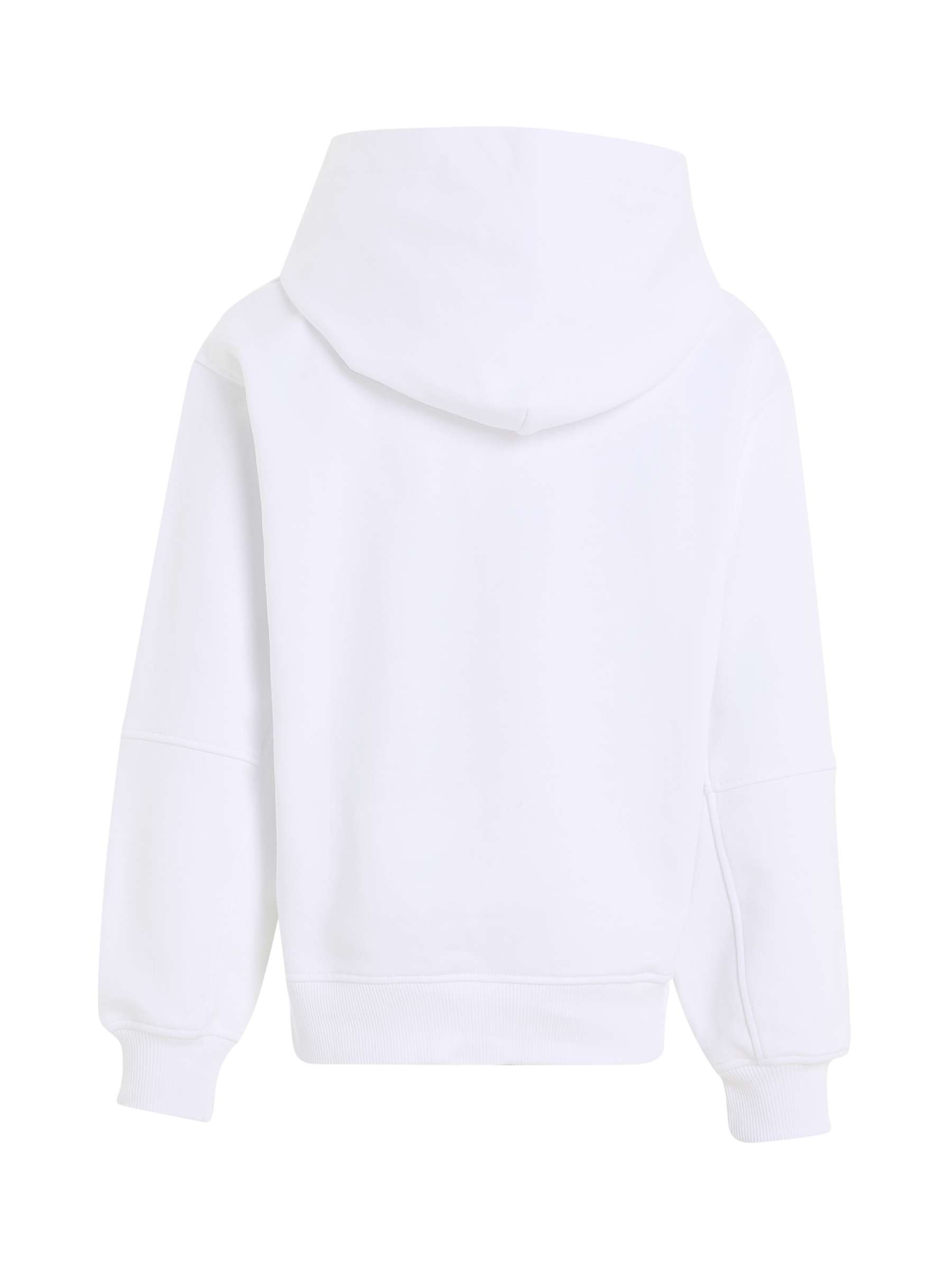 Buy Calvin Klein Kids' Metallic Satin Monogram Hoodie, Bright White Online at johnlewis.com